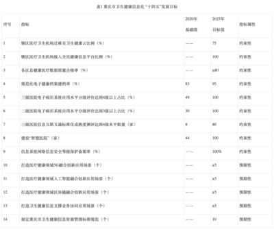 “十四五”重庆卫生健康信息化建设 锚定KPI，驱动数字健康新飞跃